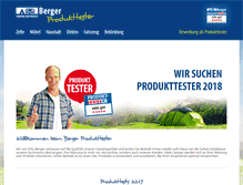 Tablet Screenshot of berger-produkttest.de